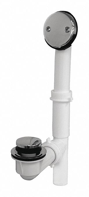 PVC Bathwaste Kit Tub. CP 2Hole 1-1/2 