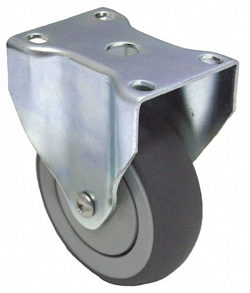 Plate Caster Rigid Rubber 5 1/8 H