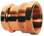 Copper Female Adaptr P x Fpt 3/4 x 3/4