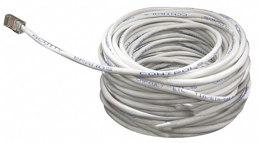 M3437 Patch Cord Cat 5e Bootless White 30 ft.