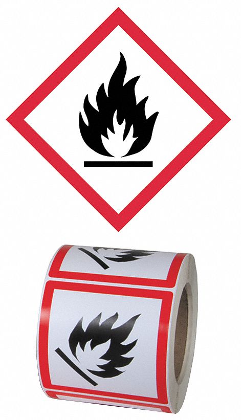 Pictogram Label Flame Hazard PK500