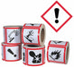 GHS Label 4 in H 4 in W Paper PK500