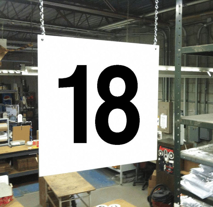 Hanging Aisle Sign Legend 18