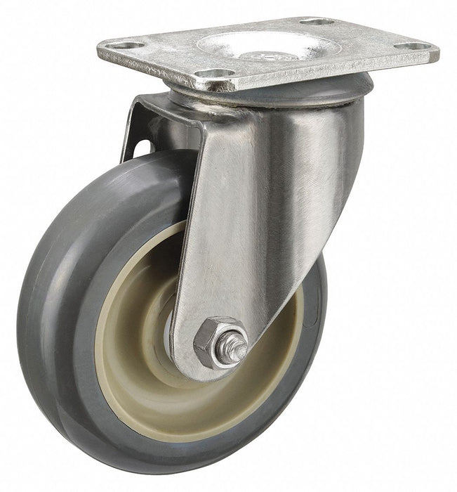 Plate Caster Swivel Polyurethane 5 1/8 H