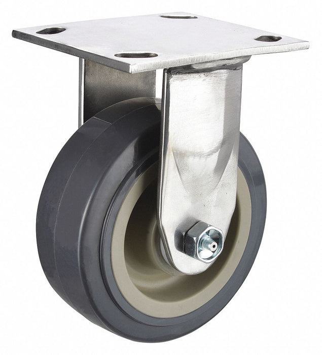 Plate Caster Rigid Polyurethane 6 1/2 H