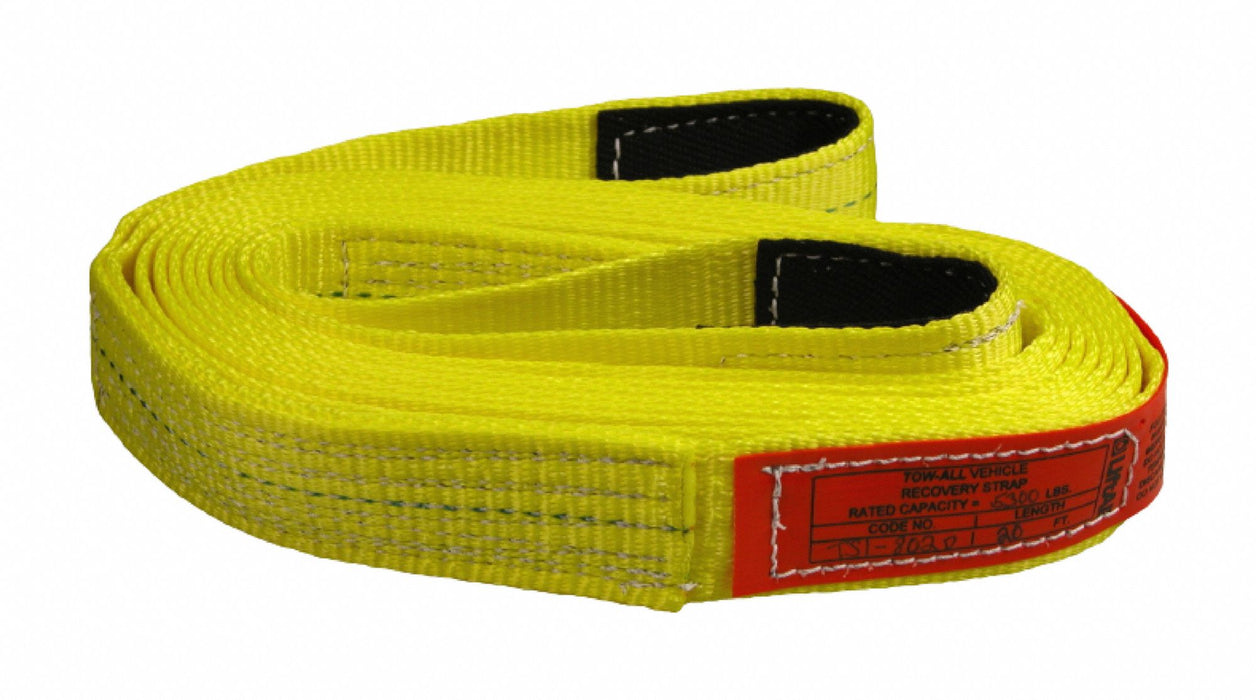 Tow Strap 30 ft Overall L Yellow