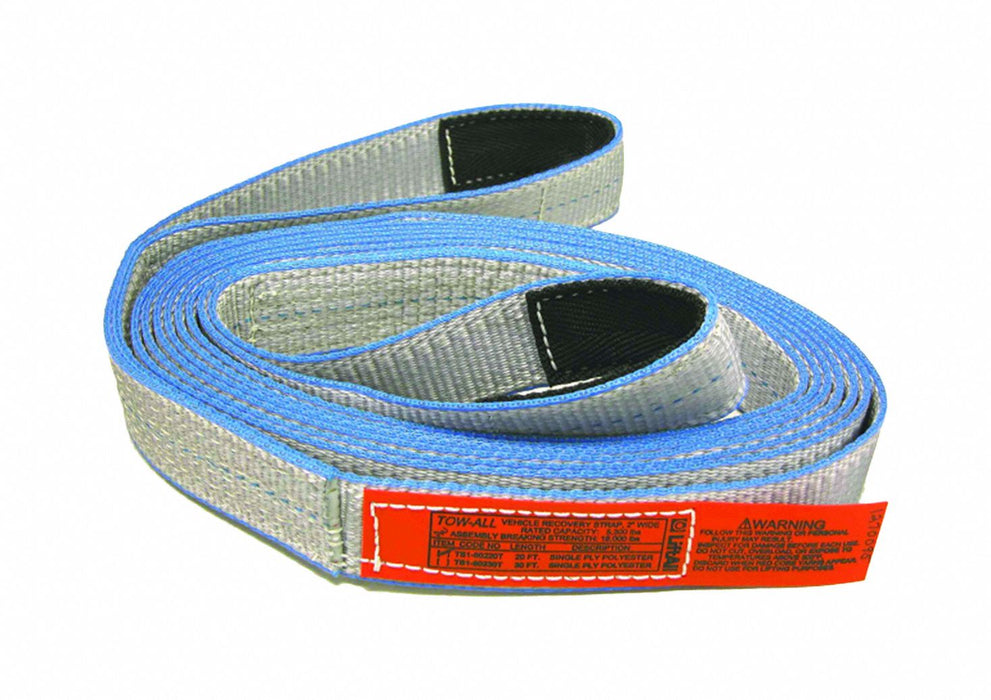 Tow Strap 20 ft Overall L Silver
