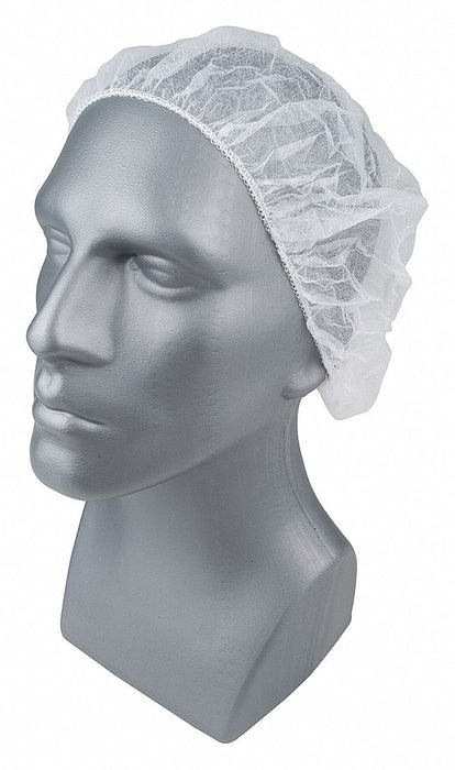 H8280 Bouffant Cap PP White 21 in PK1000