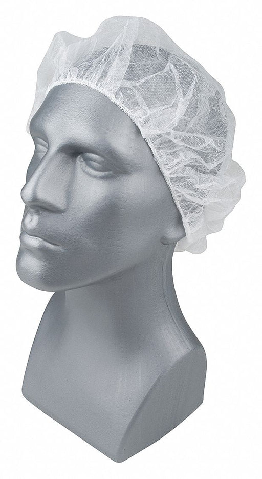 H8282 Bouffant Cap PP White 24 in PK1000