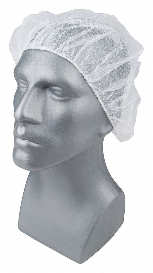 H8283 Bouffant Cap PP White 24 in PK100