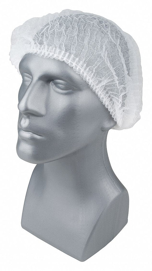 H8287 Bouffant Cap PP White 24 in PK100