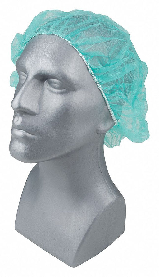 H8282 Bouffant Cap PP Green 24 in PK1000