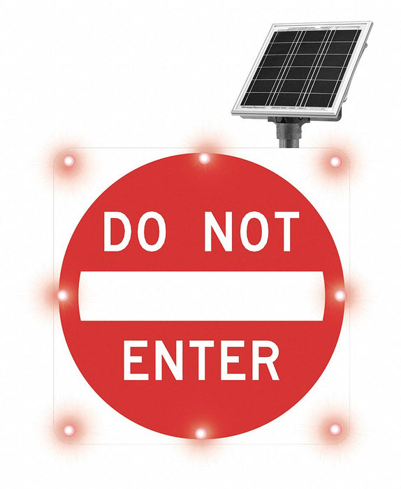 LED Sign Do Not Enter Aluminum 30 x 30 