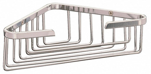 Corner Shower Basket Brass 9 in W