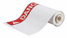 Label Red on White 10x14In Vinyl