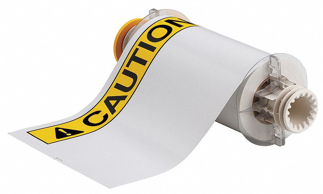 Label White/Yellow/Black 7x10In Vinyl