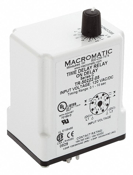 H7834 SinFunTimeDelayRelay 12VAC 8Pins