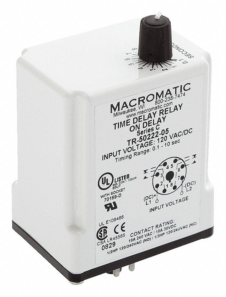 H7834 SinFunTimeDelayRelay 12VAC 8Pins