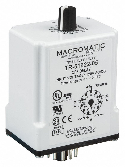 H7804 SinFunTimeDelayRelay 24VAC/DC 11Pins