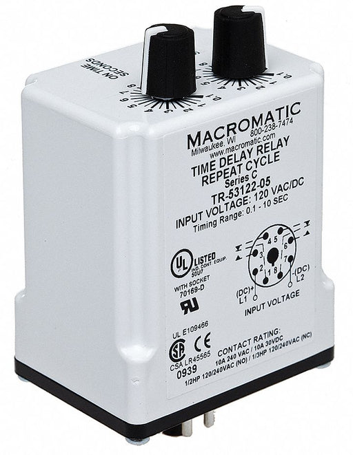 H7837 SinFunTimeDelayRelay 120VAC/DC 8Pins