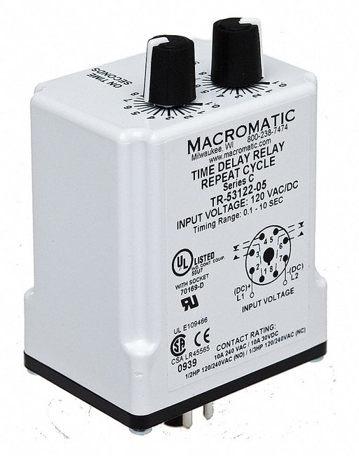 H7837 SinFunTimeDelayRelay 24VAC/DC 8Pins