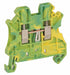 Terminal Block Green Yellow DIN Rail