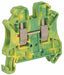 Terminal Block Green Yellow DIN Rail