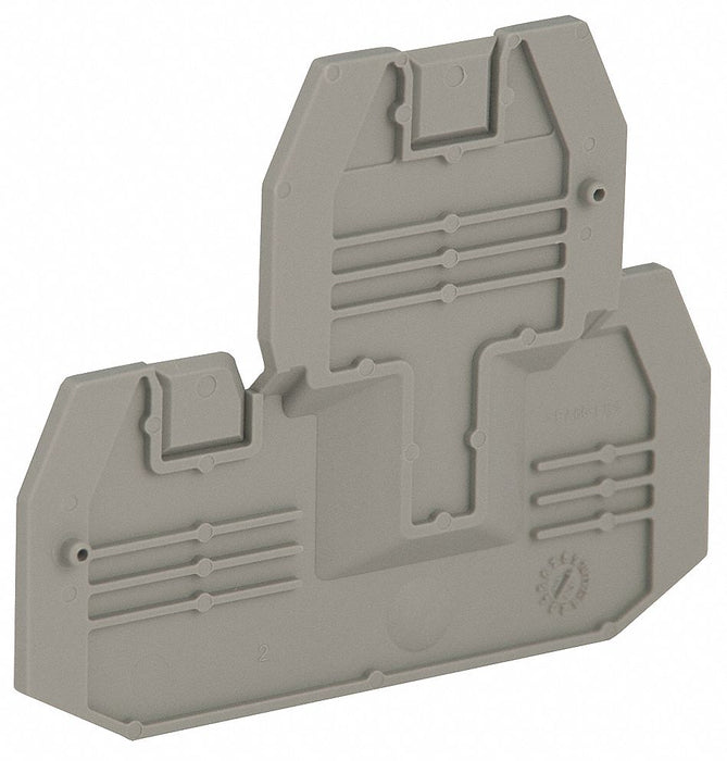 End Barrier Gray Plastic 0.16 in D