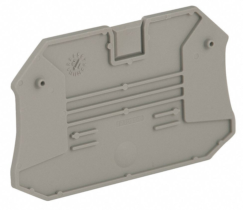 End Barrier Gray Plastic 0.12 in D
