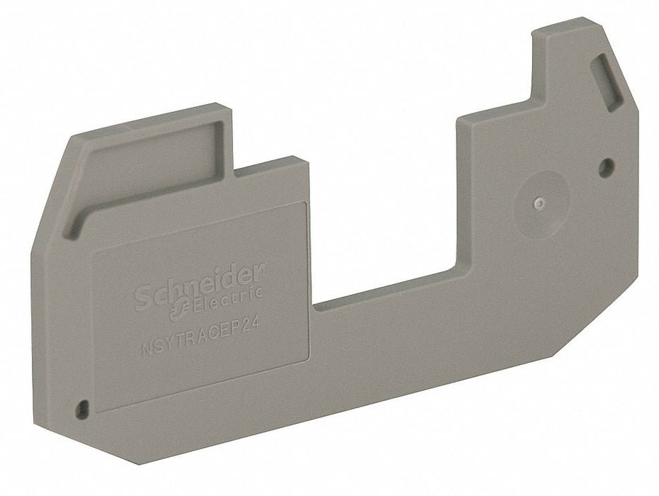 End Barrier Gray Plastic 0.09 in D