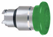 MushroomHeadPushButton Grn NoLamp 22mm