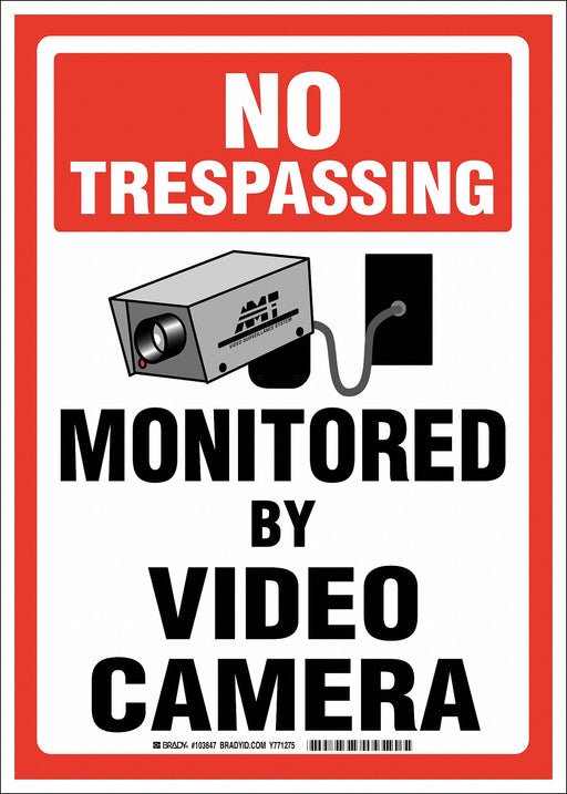 No Trespassing Sign 14X10 English