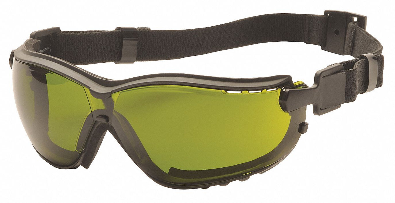 Safety Goggles Nylon Green Wraparound
