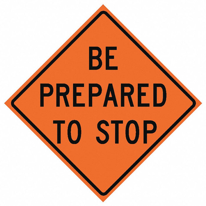 RollUpTrafficSign 48inx48in Orange