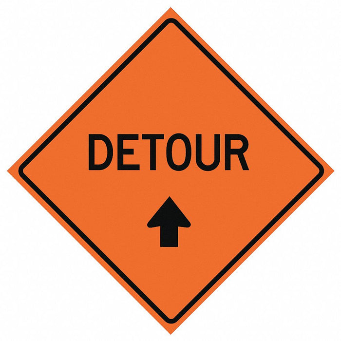 G7233 RollUpTrafficSign 48inx48in Orange