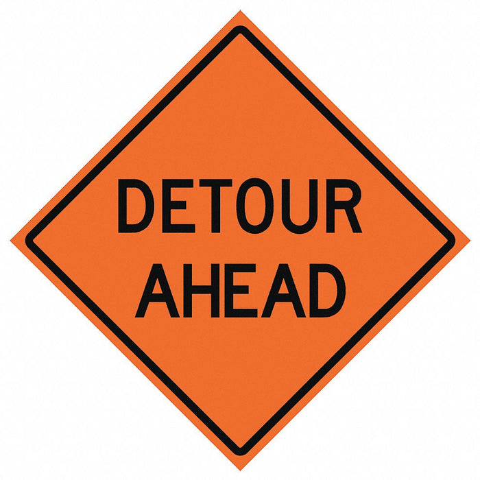 G7234 RollUpTrafficSign 48inx48in Orange