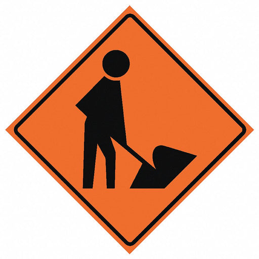 RollUpTrafficSign 48inx48in Orange