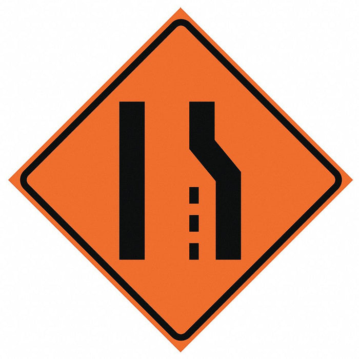 G7244 Lane Ends Traffic Sign 36 x 36 
