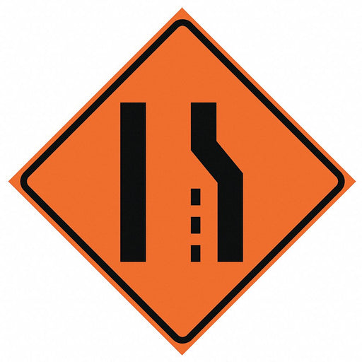 G7244 Lane Ends Traffic Sign 48 x 48 