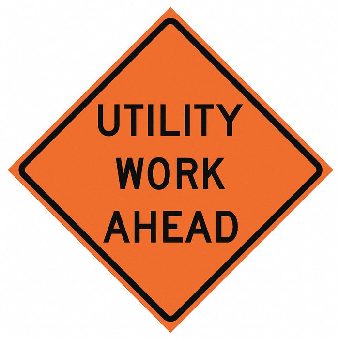 G7248 RollUpTrafficSign 36inx36in Orange