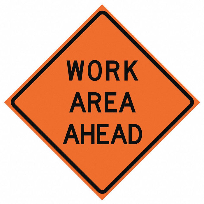 RollUpTrafficSign 48inx48in Orange