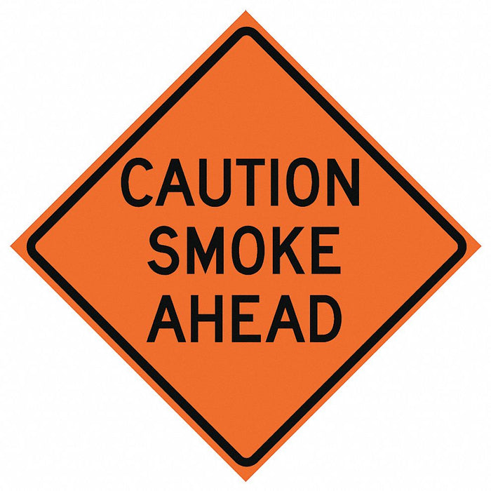 RollUpTrafficSign 48inx48in Orange