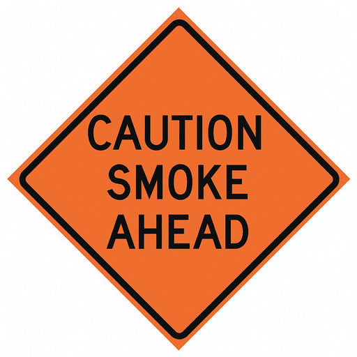 Caution Smoke Ahead Traffic Sign 48 x48 