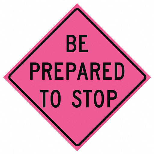 RollUpTrafficSign 48inx48in Pink