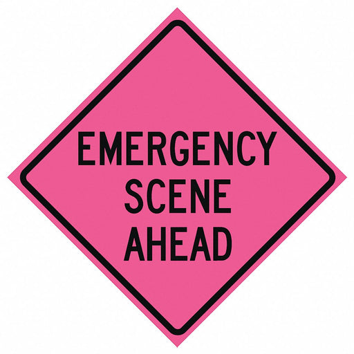 Emergency Scene Ahead Sign 48 x48 