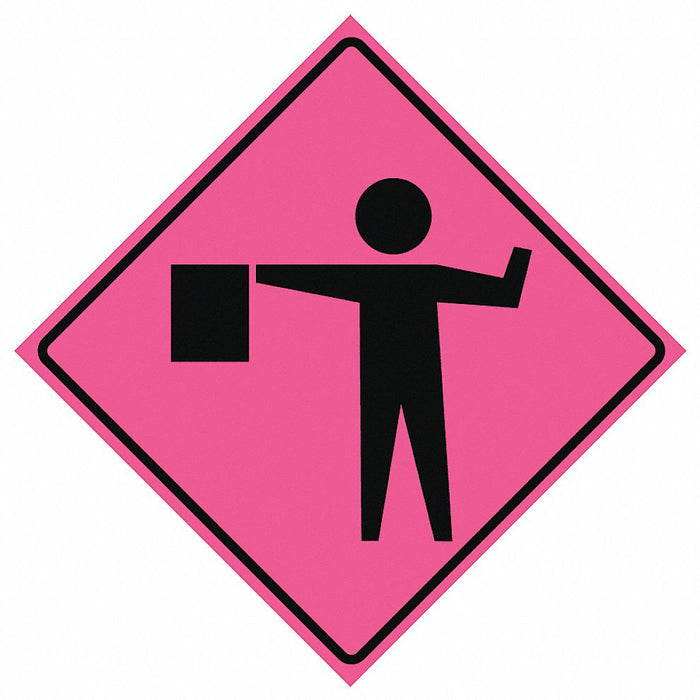 RollUpTrafficSign 48inx48in Pink