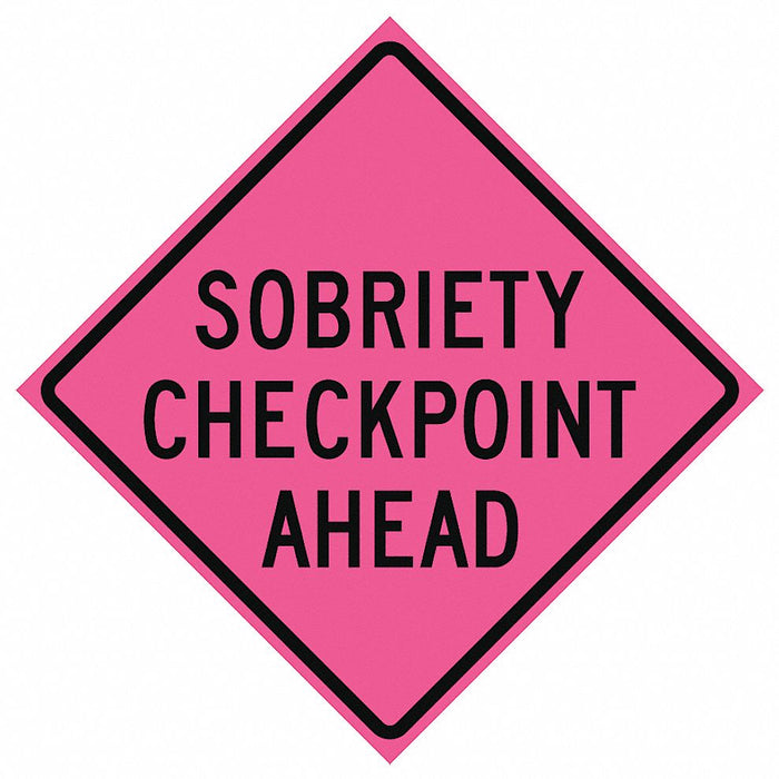 RollUpTrafficSign 48inx48in Pink