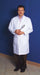 Lab Coat M White 40in Buttons 3 Pockets