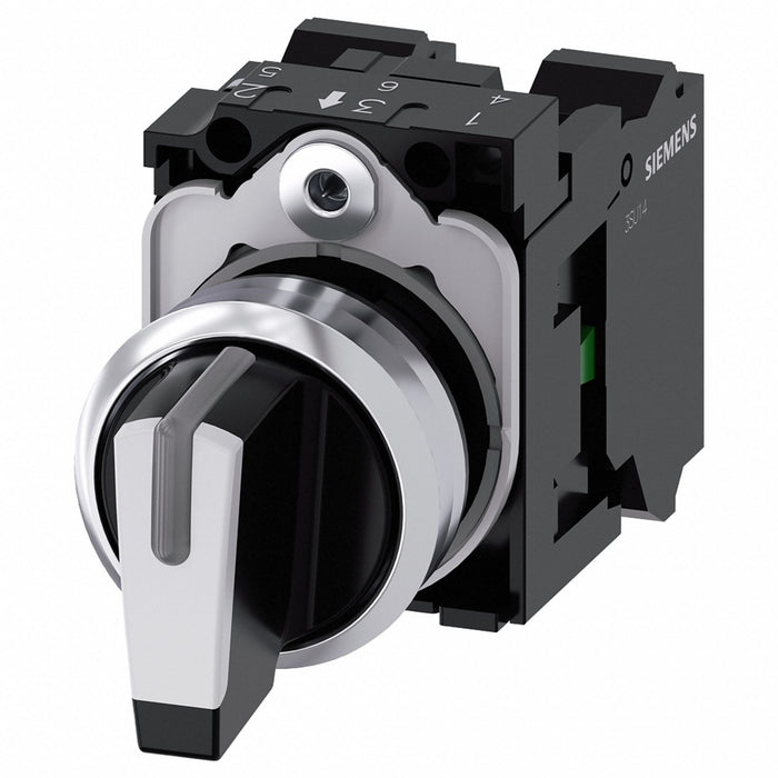 SelectorSwitch Illum 3Pos 22mm White