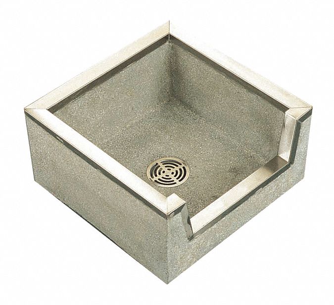 Sq Mop Basin Drop Front 36x36 SS Trim